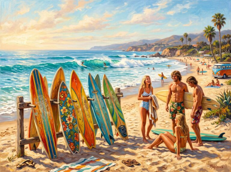 retro-summer-wallpapers-vintage-surf-paradise-oil-painting-ipad