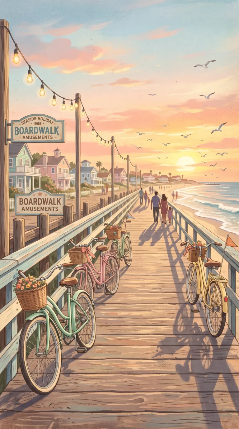 vintage-vacation-wallpapers-coastal-boardwalk-on-sunset
