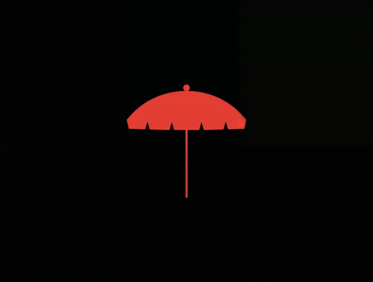 AMOLED-summer-wallpapers-black-beach-umbrella-ipad