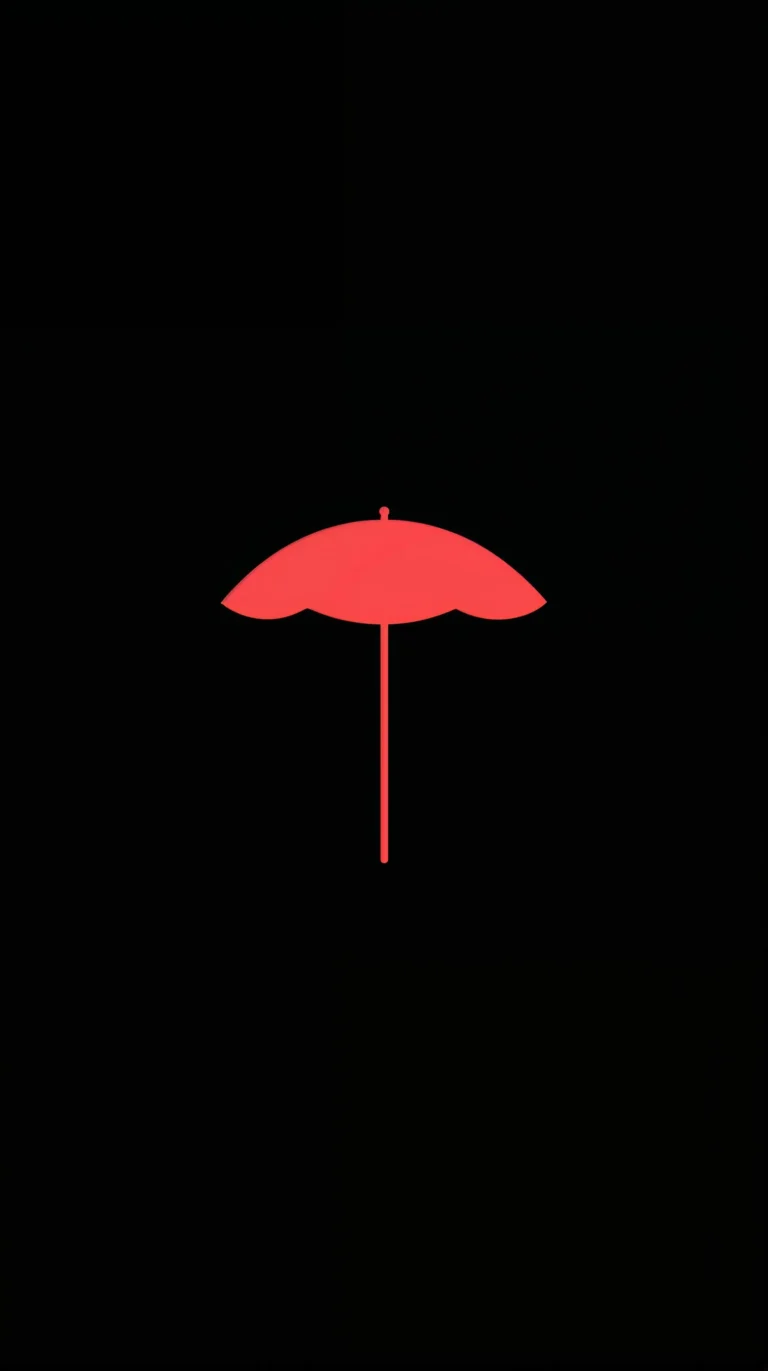 AMOLED-summer-wallpapers-black-beach-umbrella-phone