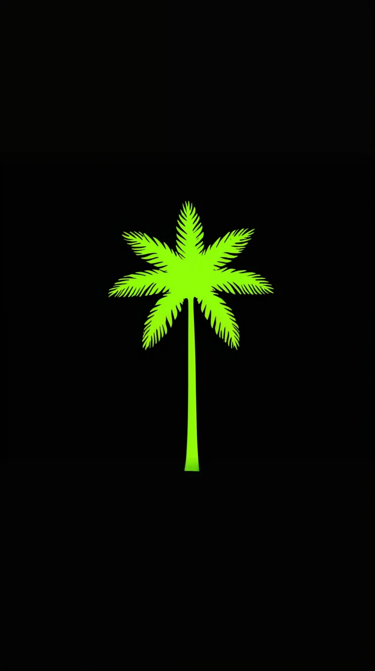 AMOLED-summer-wallpapers-black-palm-tree-phone