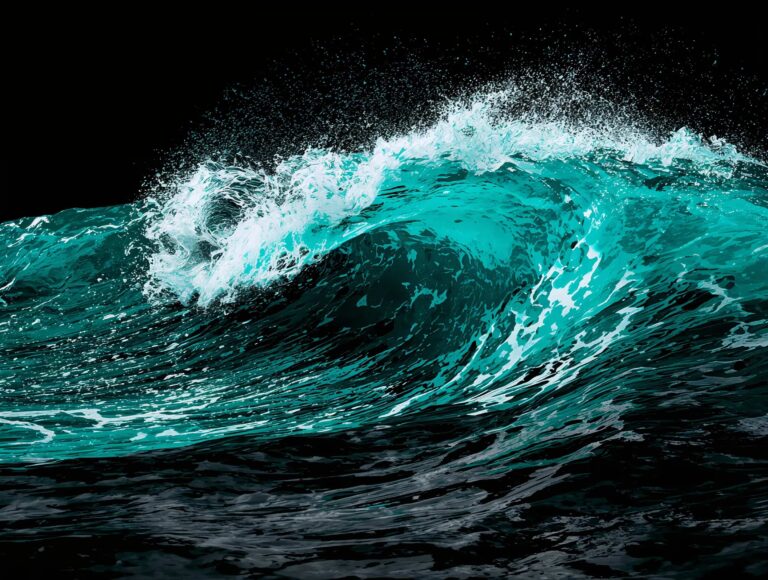 AMOLED-summer-wallpapers-black-wave-ipad
