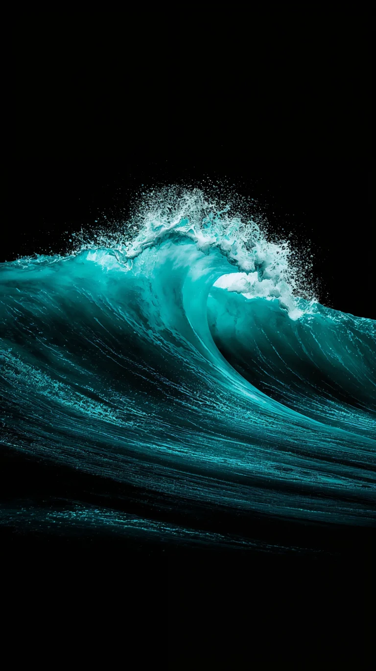 AMOLED-summer-wallpapers-black-wave-phoe