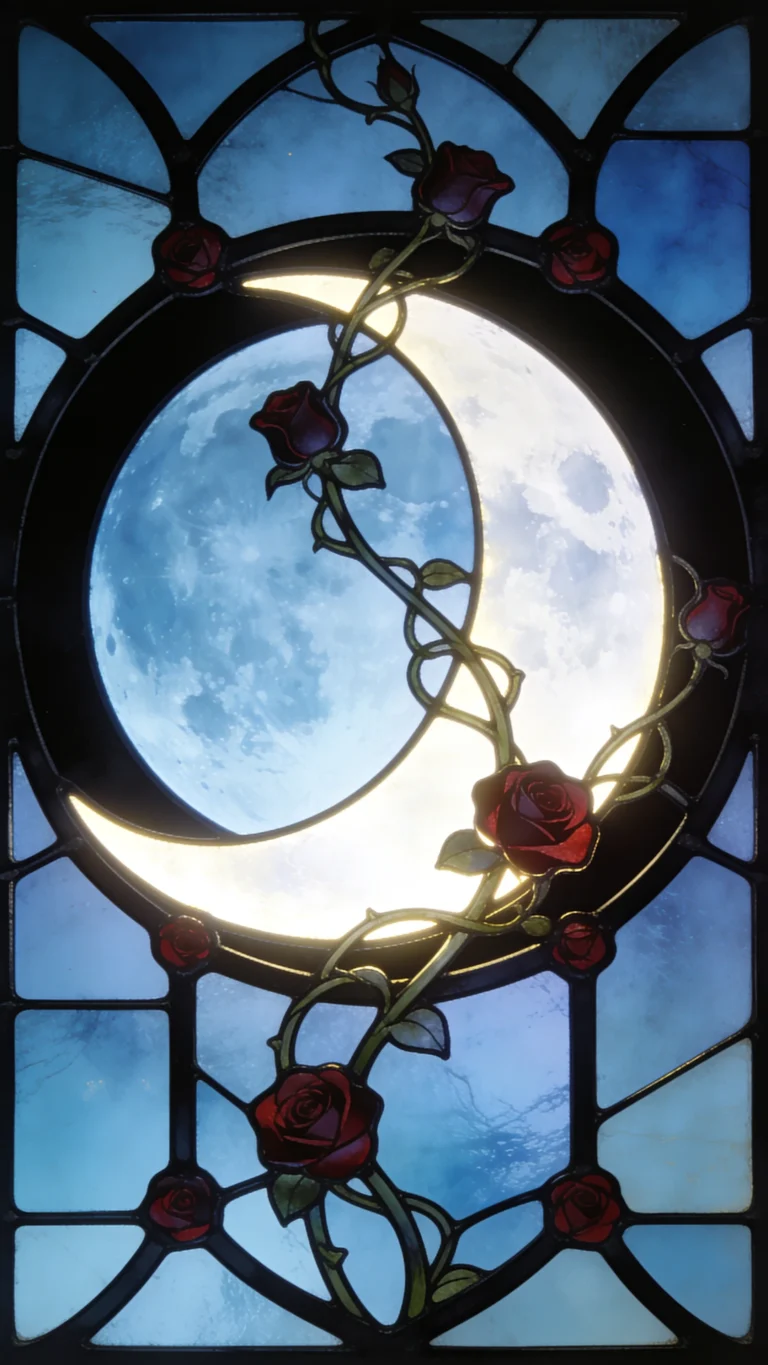 black-stained-glass-wallpapers-crescent-moon