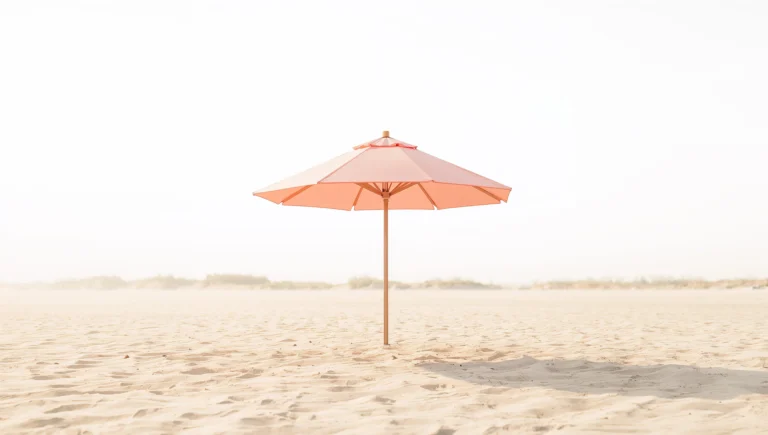 clean-summer-wallpapers-aesthetic-coral-umbrella-outline-laptop