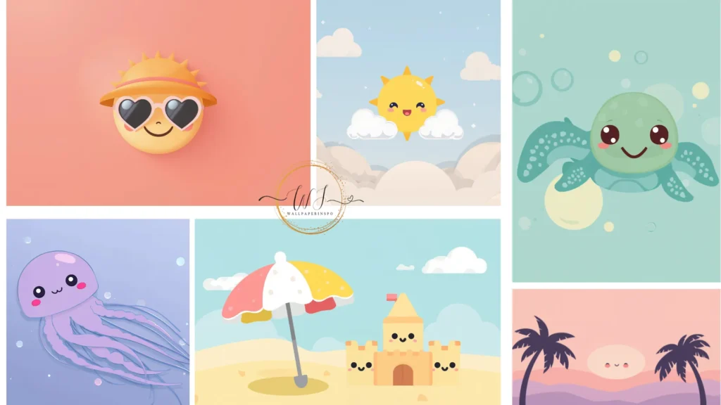 kawaii summer wallpaper 4K collage walpaperinspo.com