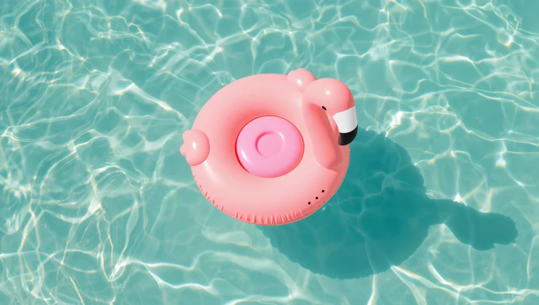 kawaii-summer-wallpapers-4k-flamingo-float