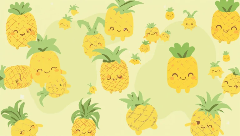 kawaii-summer-wallpapers-4k-pineapple-friends