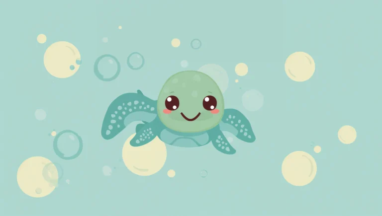 kawaii-summer-wallpapers-4k-sea-turtle