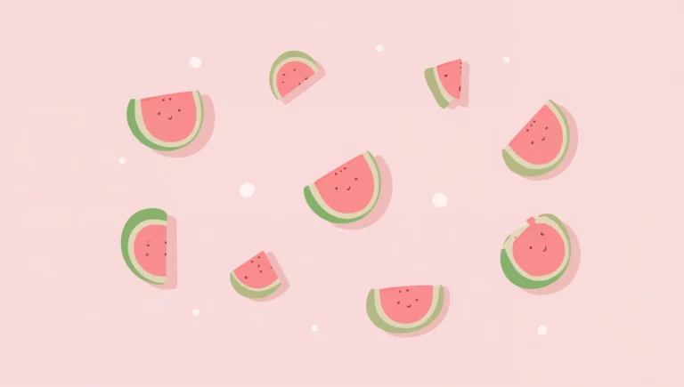 kawaii-summer-wallpapers-4k-watermelon-slices