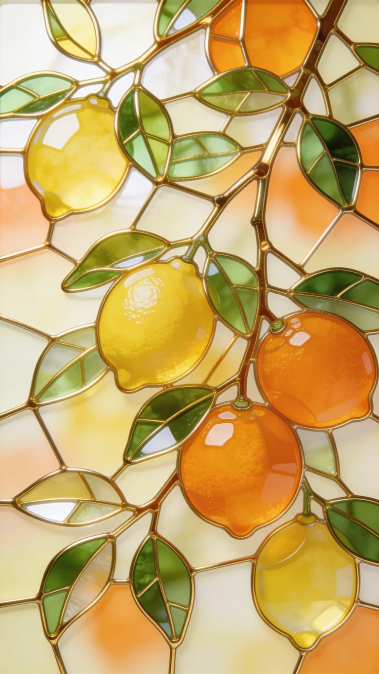 stained-glass-wallpaper-aesthetic-citrus-lemon-orange
