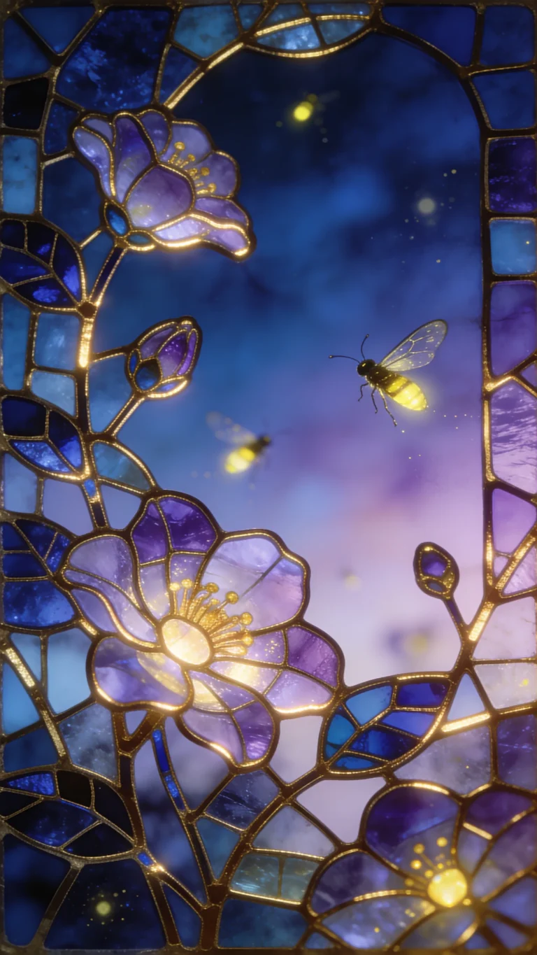 stained-glass-wallpaper-aesthetic-firefly-night