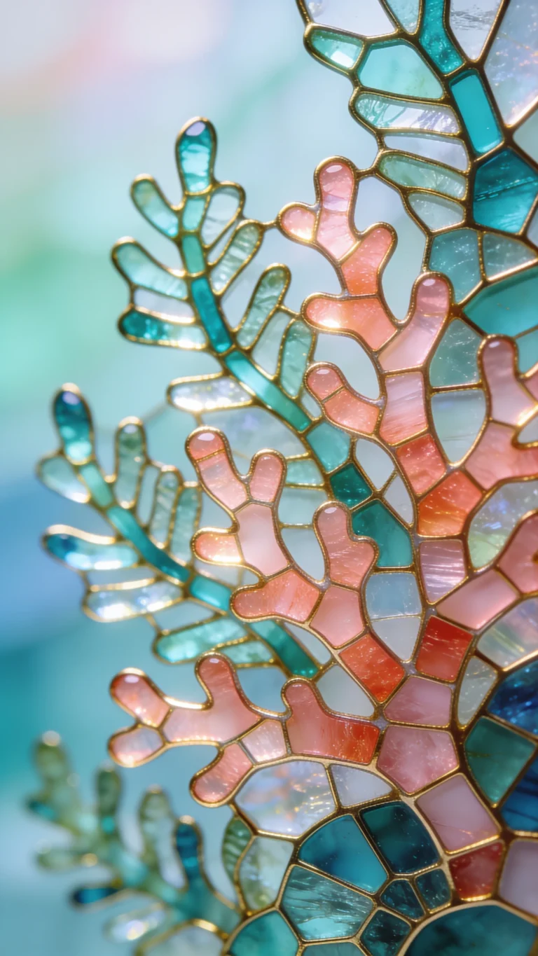stained-glass-wallpaper-aesthetic-ocean-coral