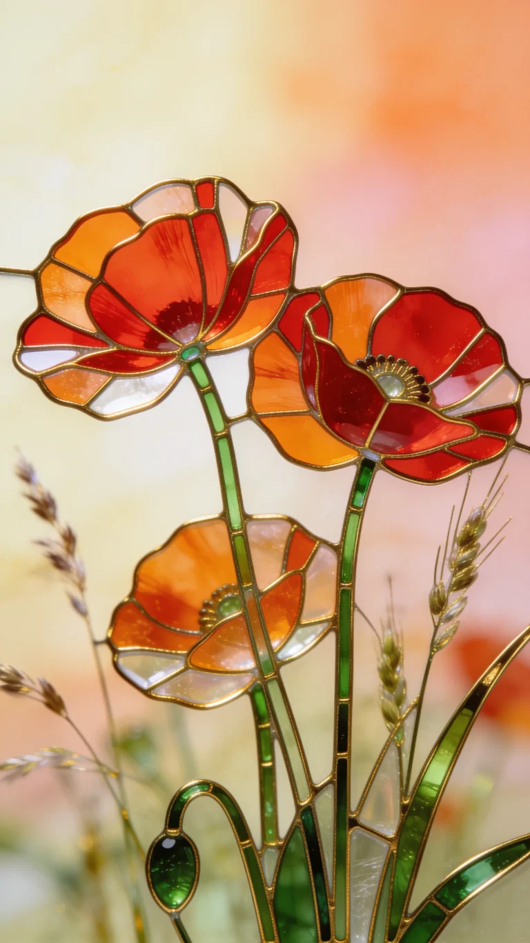 stained-glass-wallpaper-aesthetic-poppy-field