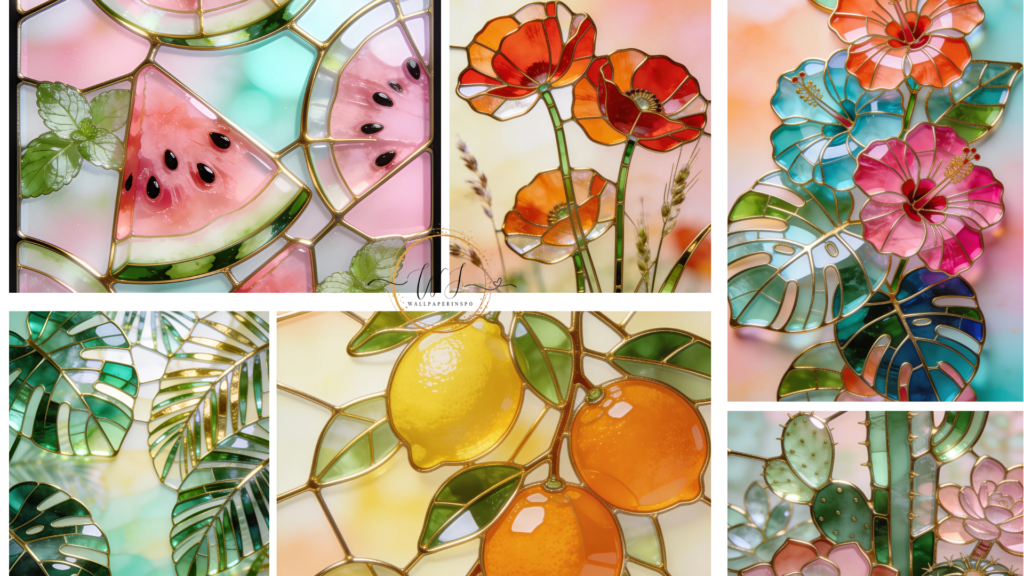 stained glass wallpapers aesthetic collage wallpaperinspo.com