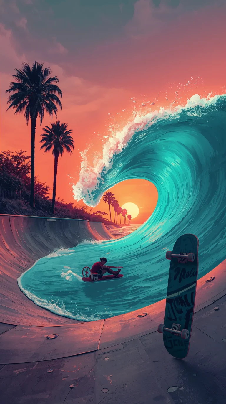 summer-adventure-wallpapers-skateboard-wave-ramp