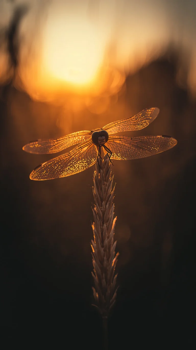 summer-wallpapers-for-phone-aesthetic-dragonfly-sunset