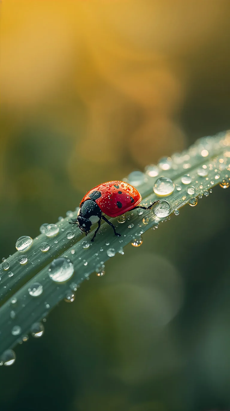 summer-wallpapers-for-phone-aesthetic-ladybug-dew