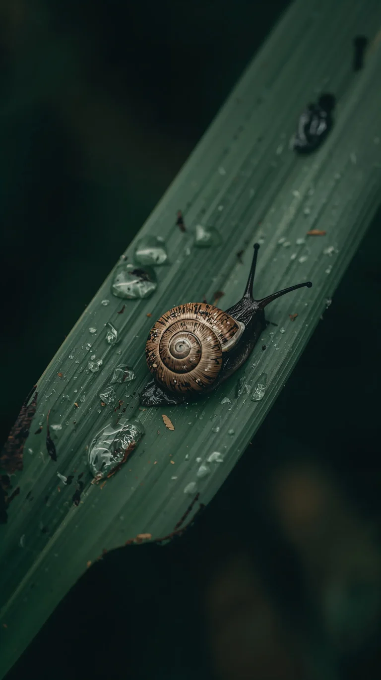 summer-wallpapers-for-phone-aesthetic-snail-leaf