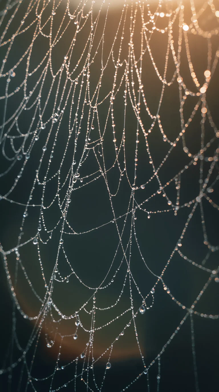 summer-wallpapers-for-phone-aesthetic-spiderweb-dew
