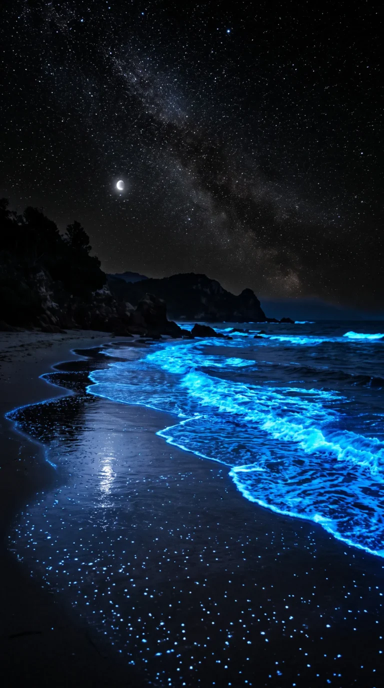 black-starry-night-wallpapers-bioluminescent-beach