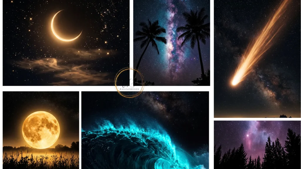 black starry night wallpapers collage wallpaperinspo.com