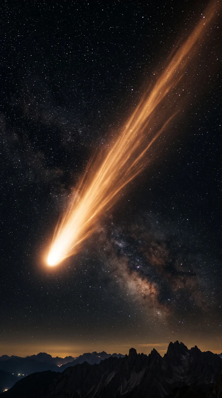 black-starry-night-wallpapers-comet-warm-trail